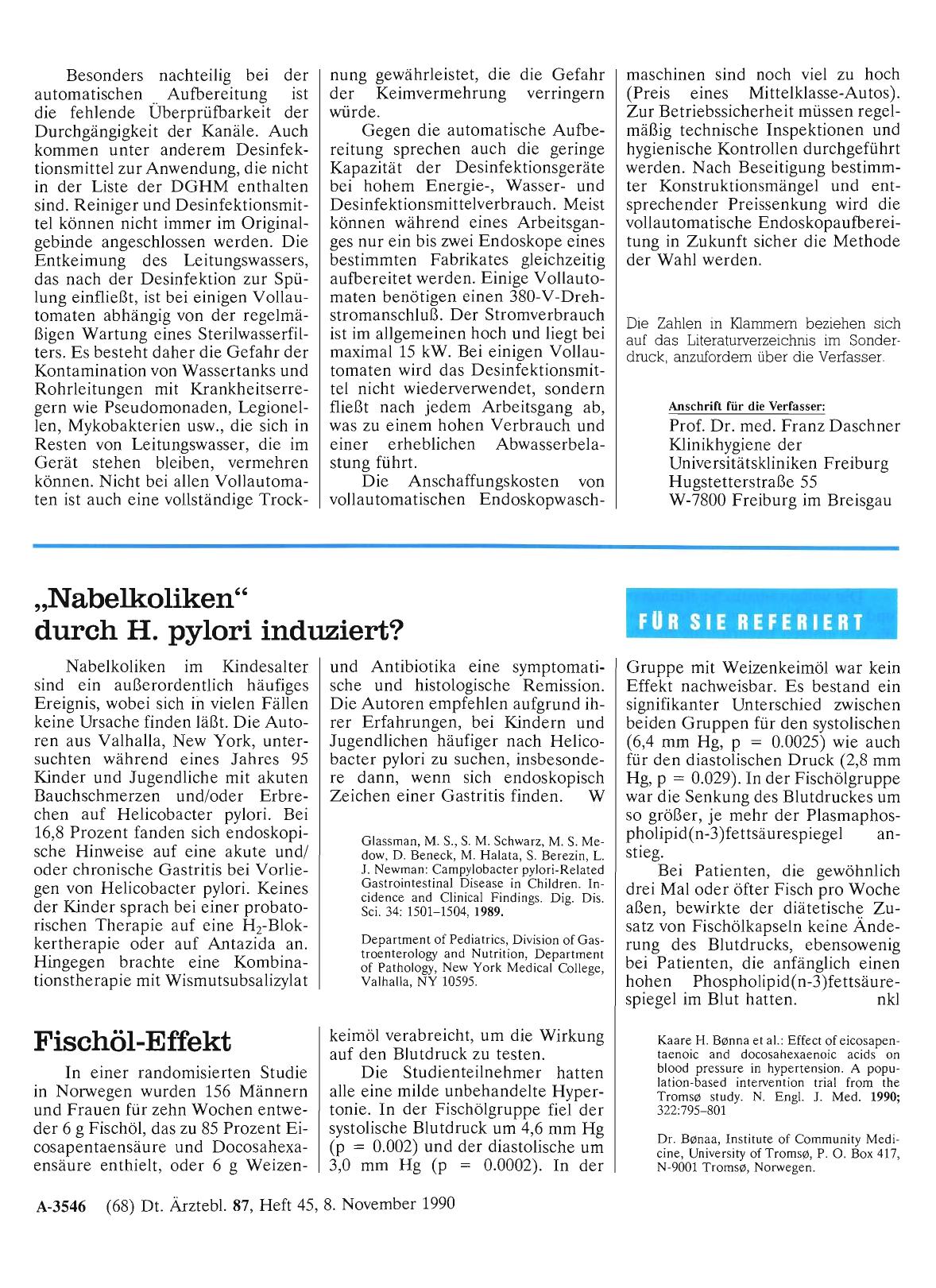Vorschauseite 1: „Nabelkoliken” durch H. pylori induziert?