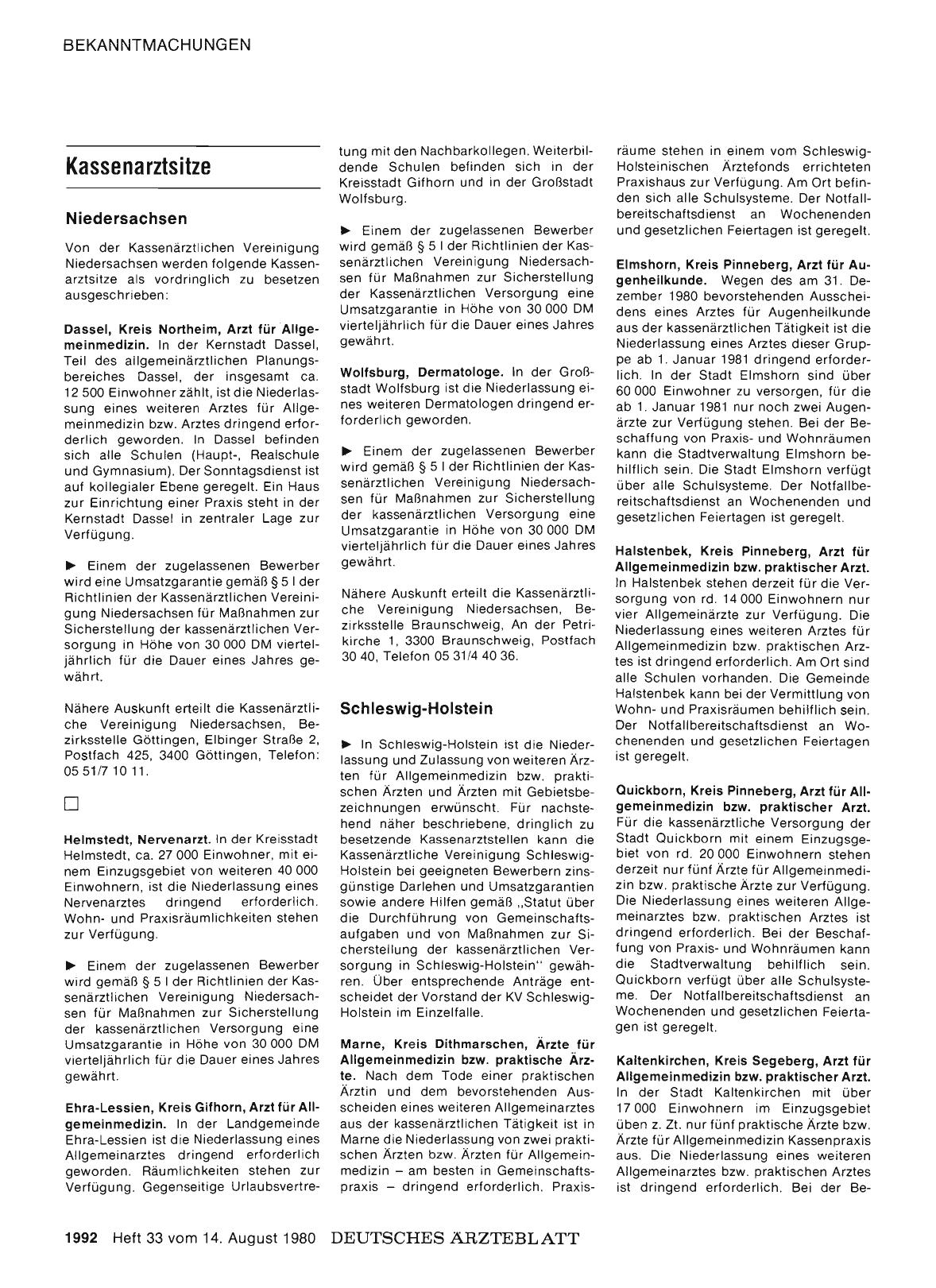 Vorschauseite 1: Kassenarztsitze