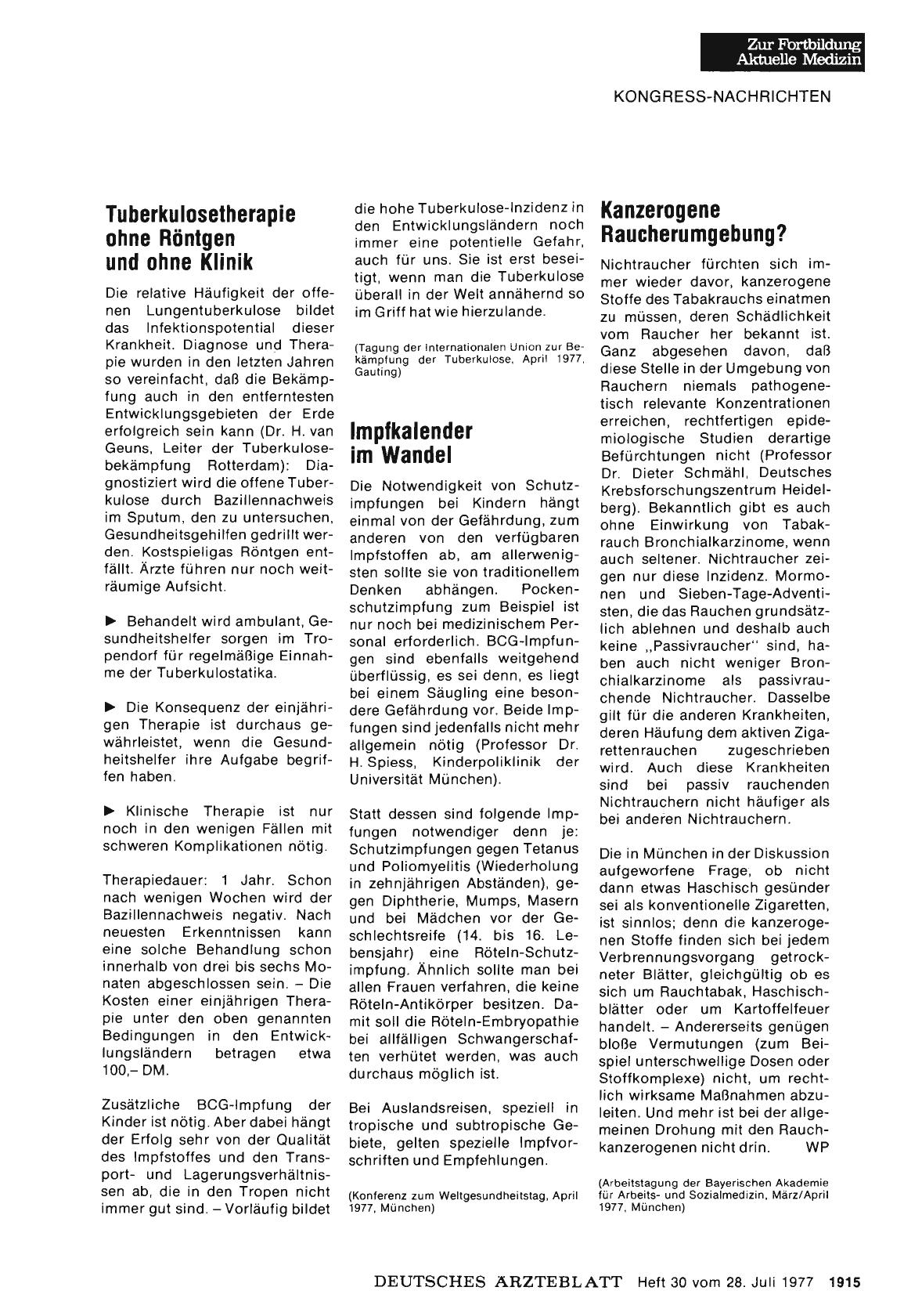 Vorschauseite 1: Kanzerogene Raucherumgebung?