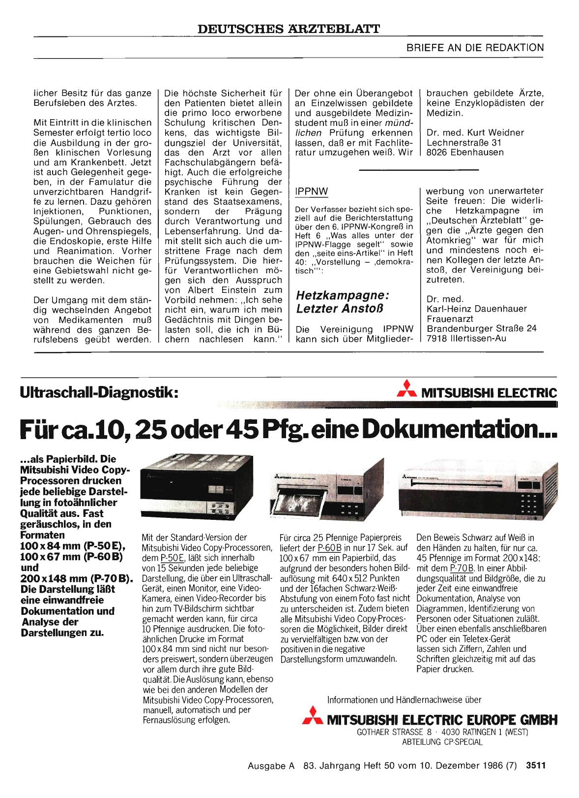 Vorschauseite 1: IPPNW: Hetzkampagne: Letzter Anstoß