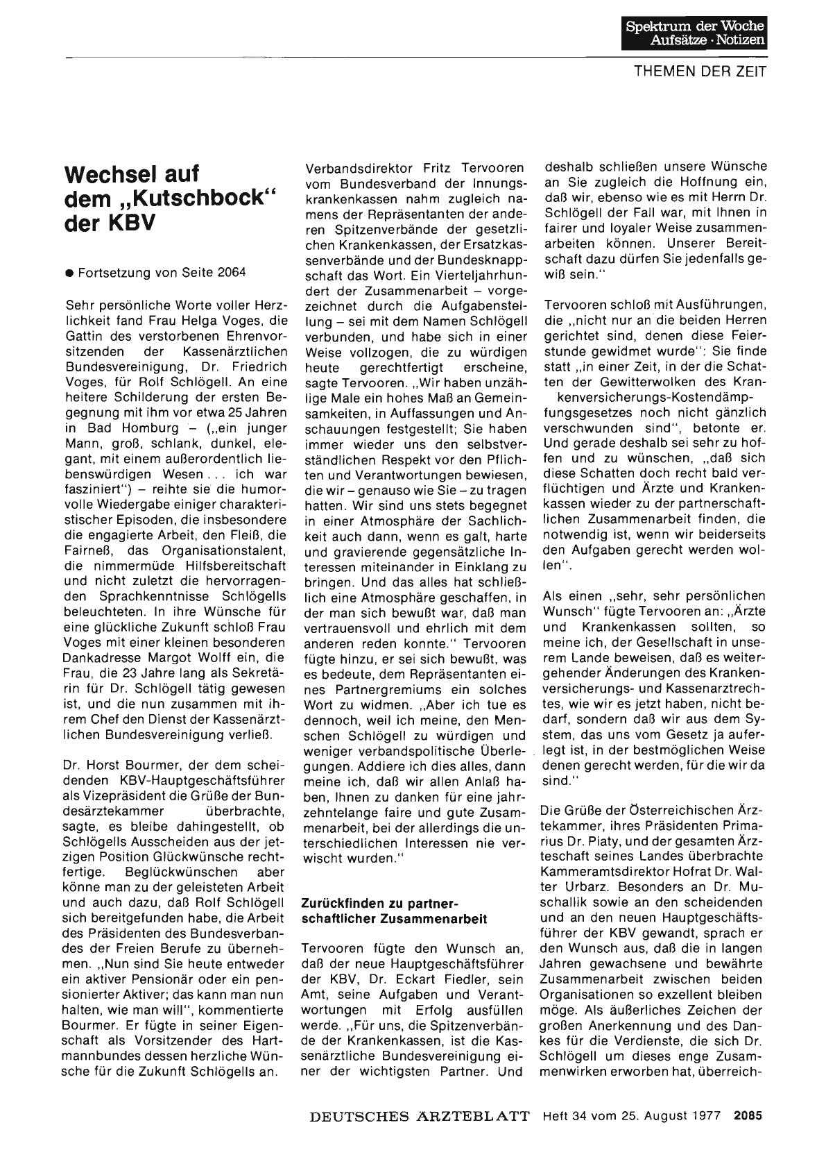 Vorschauseite 1: Wechsel auf dem „Kutschbock“ der KBV (Teil 2)