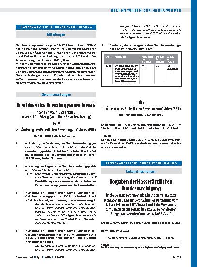Vorschauseite 1: Vorgaben der Kassenärztlichen Bundesvereinigung für die Leistungserbringer mit Wirkung zum 5. Mai 2021 (Vorgaben KBV-LE) zur Coronavirus-Testverordnung vom 8. März 2021 gemäß § 7…