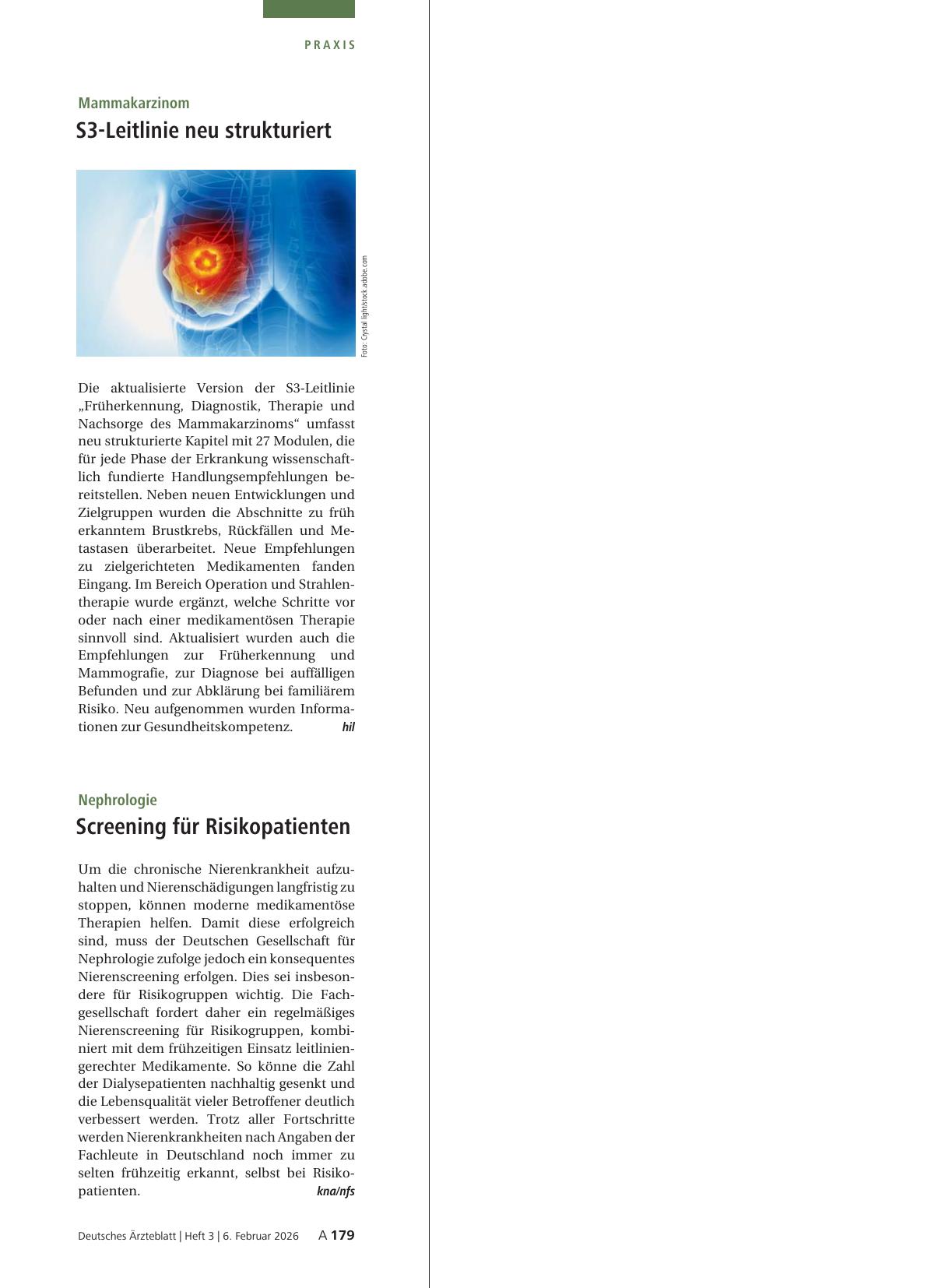 Vorschauseite 1: Nephrologie: Screening für Risikopatienten