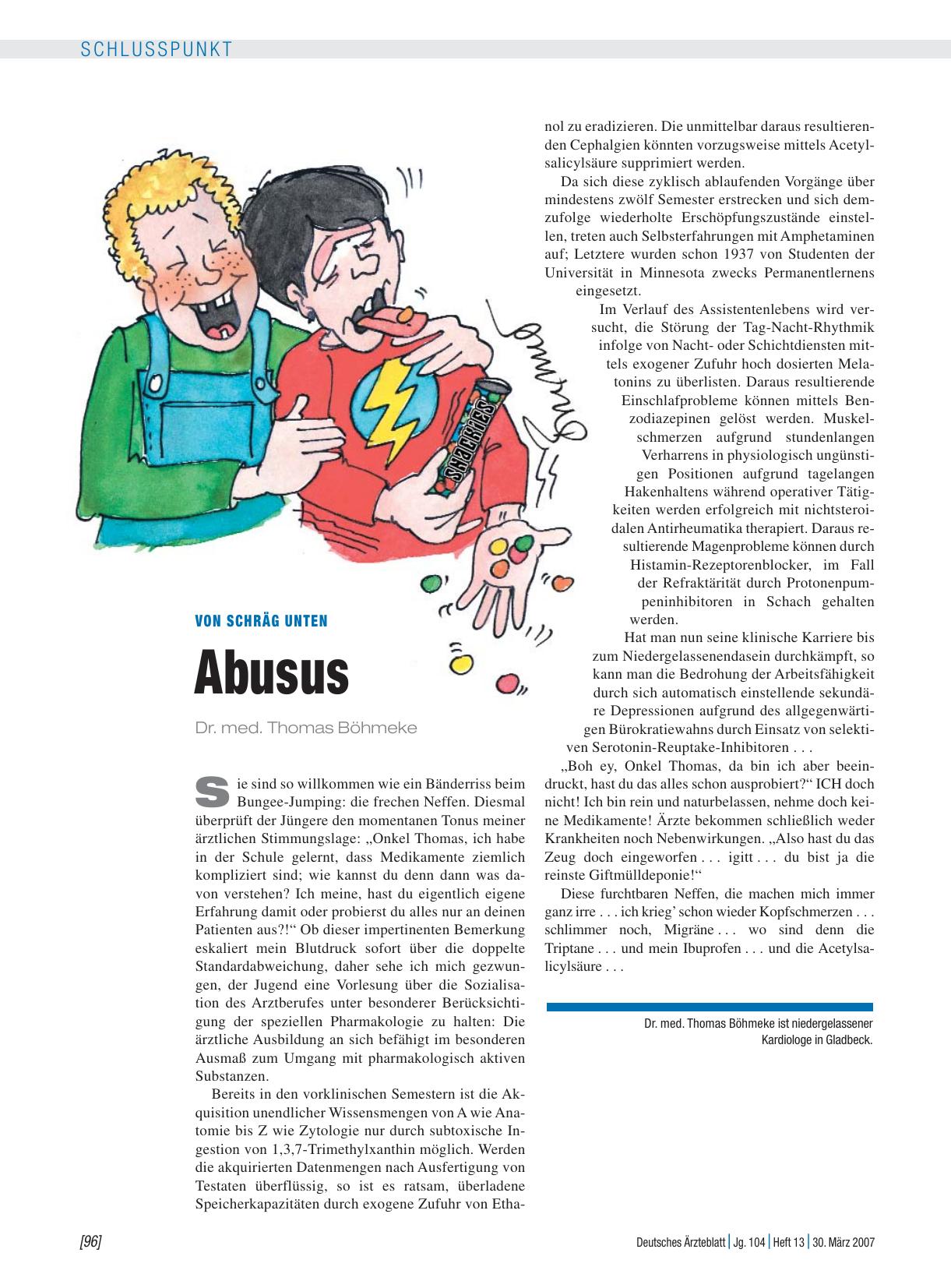 Vorschauseite 1: Von schräg unten: Abusus