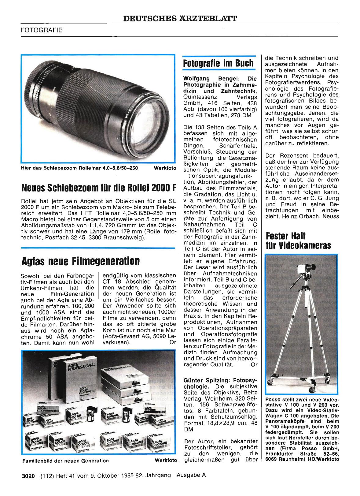 Vorschauseite 1: Neues Schiebezoom für die Rollei 2000 F