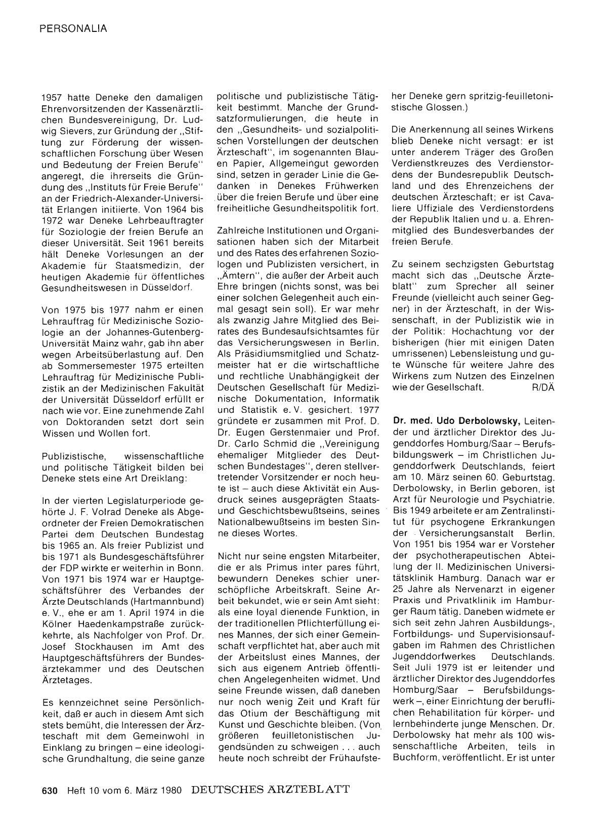 Vorschauseite 1: Dr. med. Udo Derbolowsky