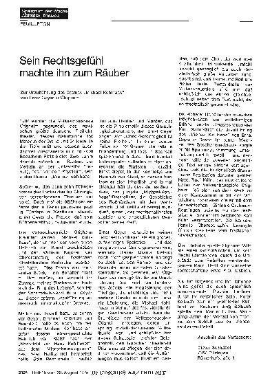 Vorschauseite 1: Sein Rechtsgefühl machte ihn zum Räuber