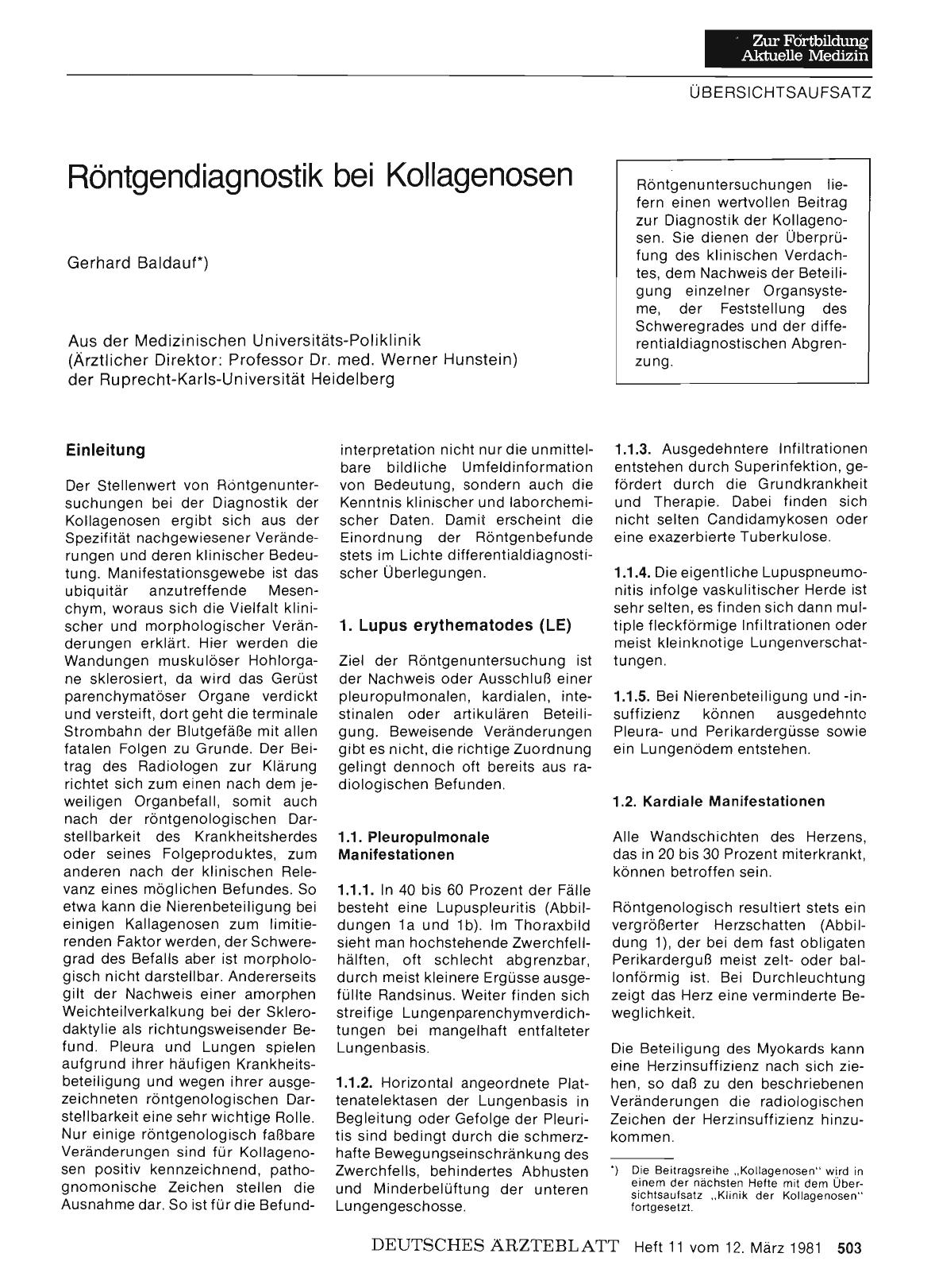 Vorschauseite 1: Röntgendiagnostik bei Kollagenosen