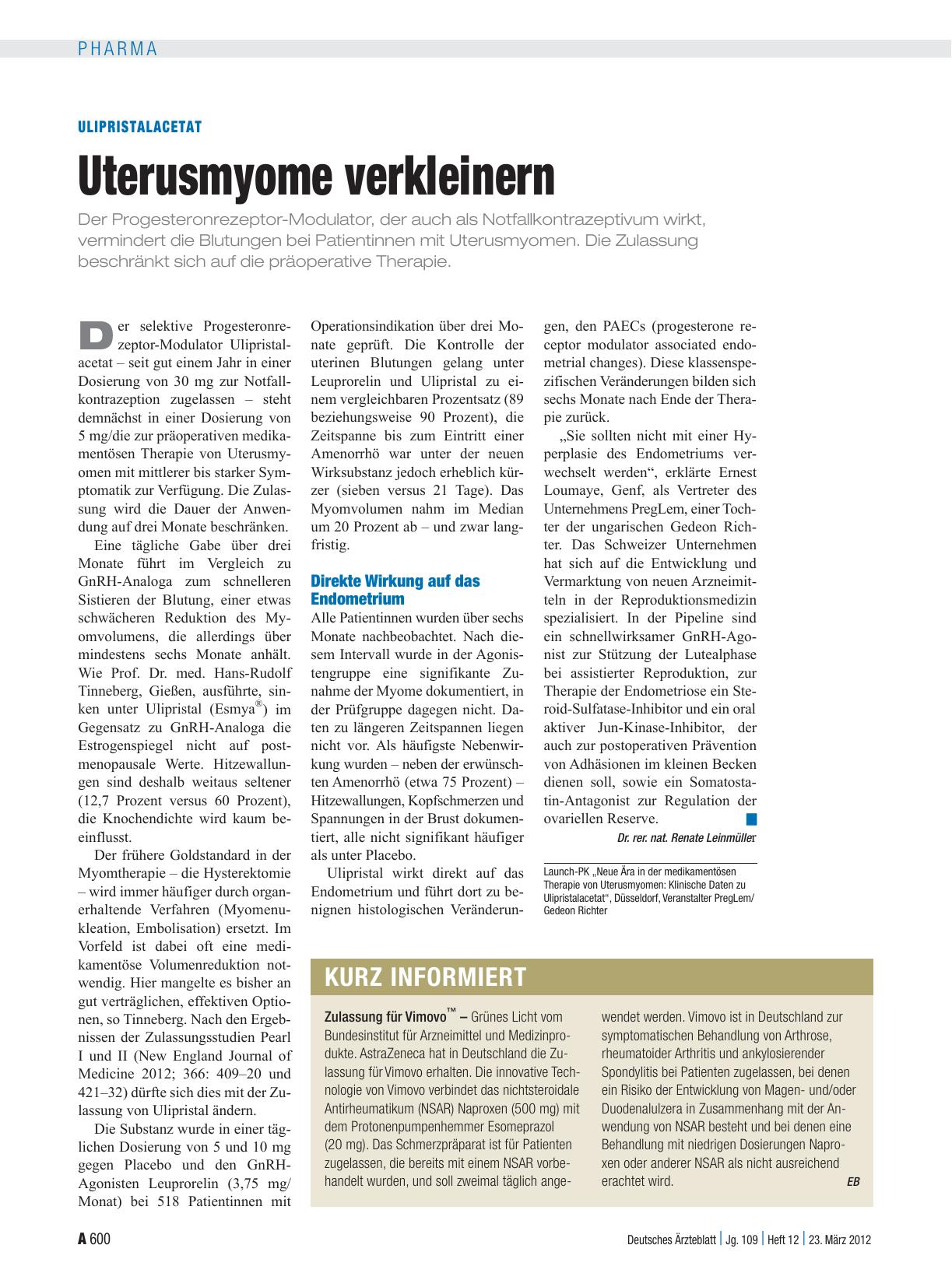 Vorschauseite 1: Kurz informiert