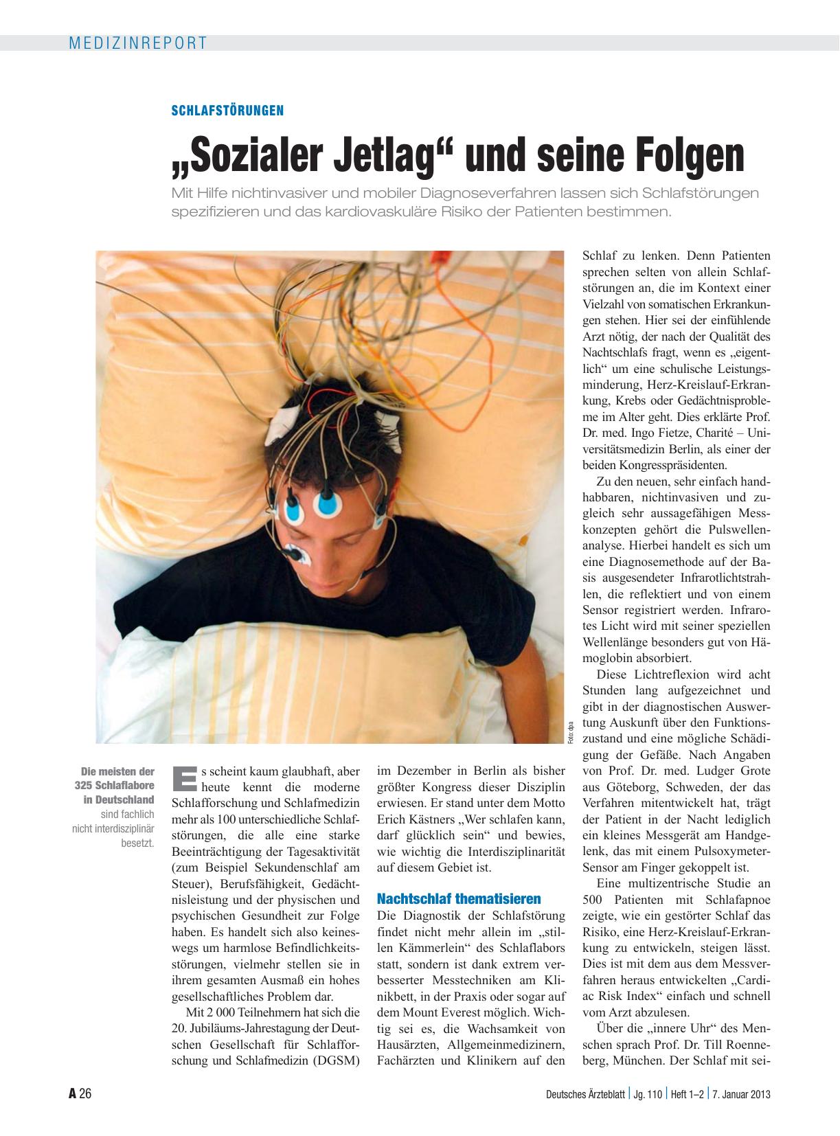 Vorschauseite 1: Schlafstörungen: „Sozialer Jetlag“ und seine Folgen