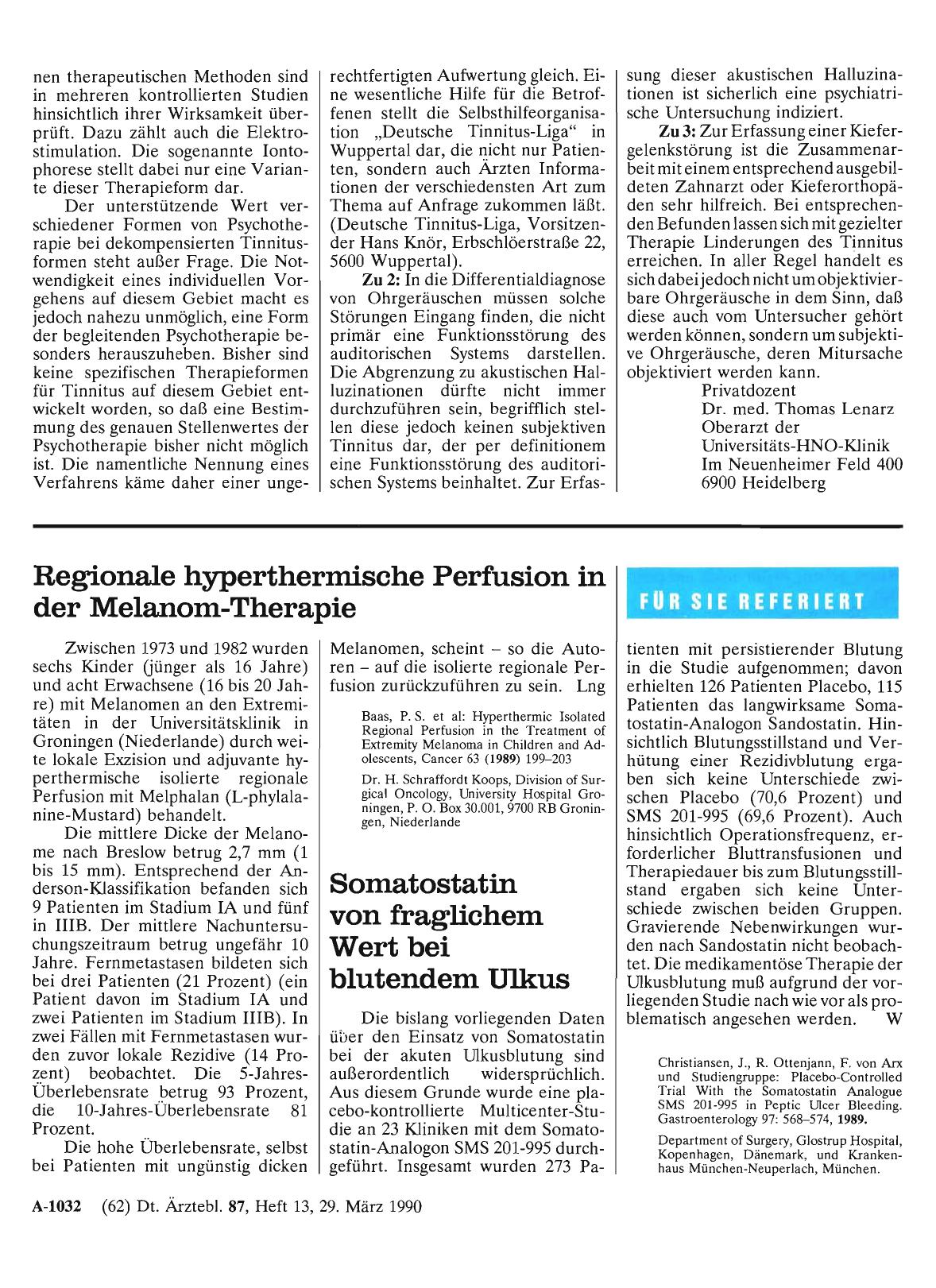Vorschauseite 1: Regionale hyperthermische Perfusion in der Melanom-Therapie