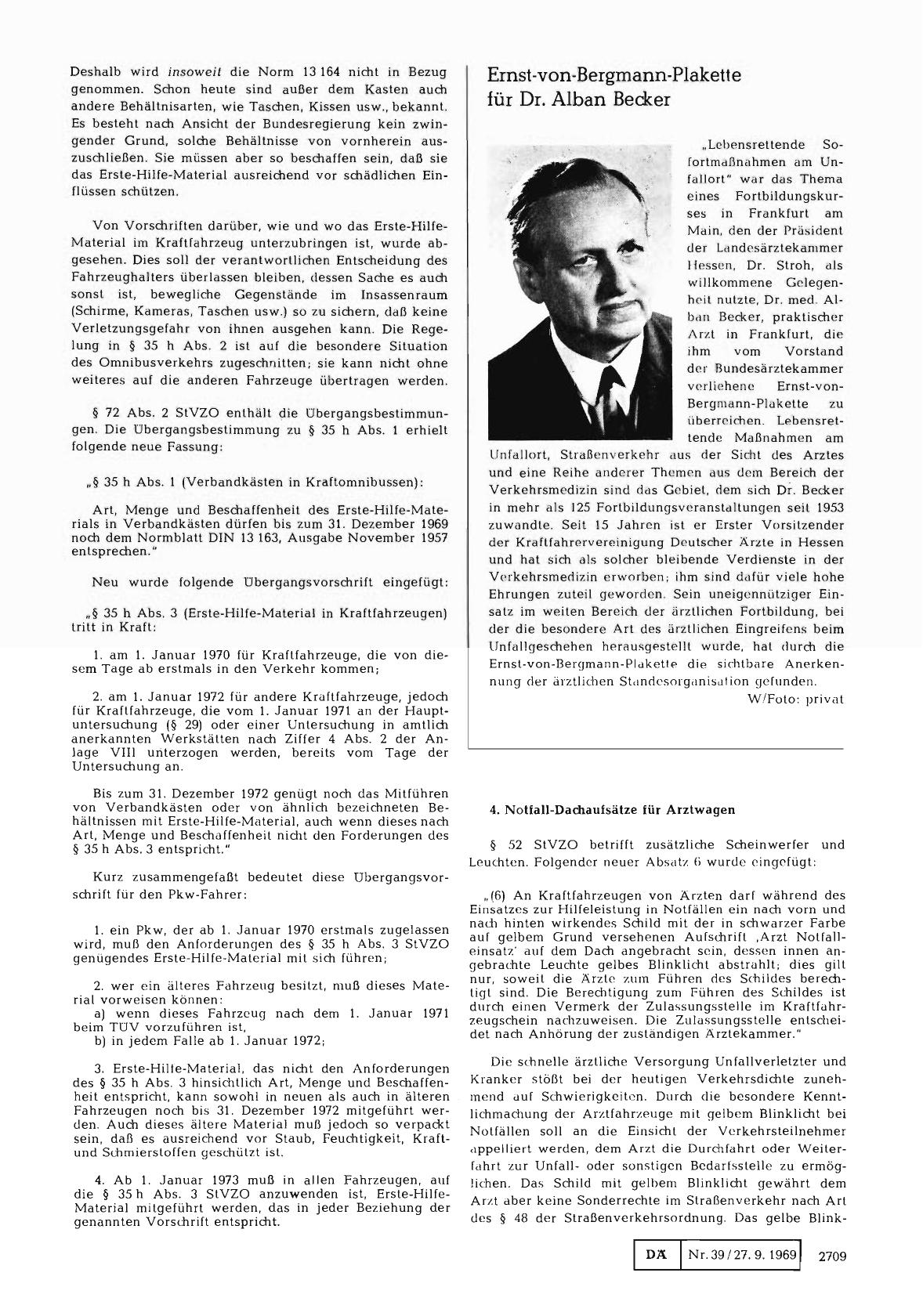 Vorschauseite 1: Ernst-von-Bergmann-Plakette für Dr. Alban Becker