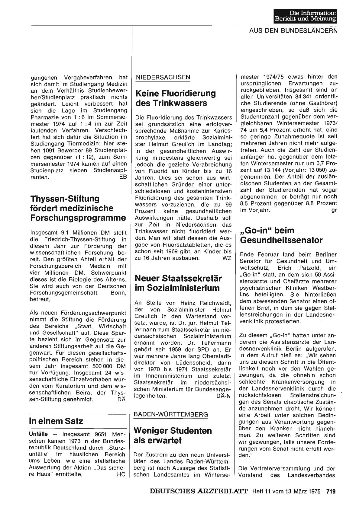 Vorschauseite 1: Thyssen-Stiftung fördert medizinische Forschungsprogramme