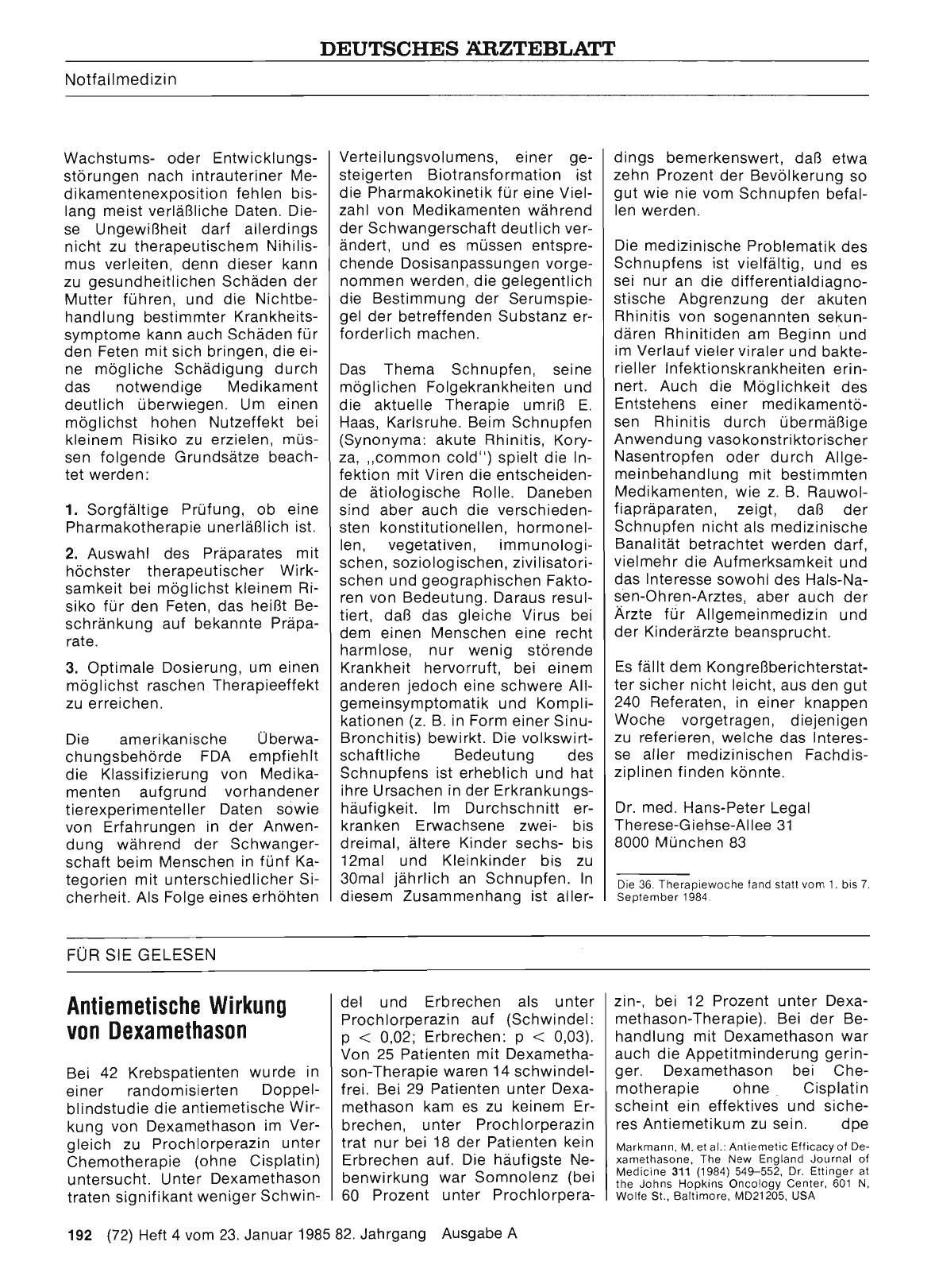Vorschauseite 1: Antiemetische Wirkung von Dexamethason