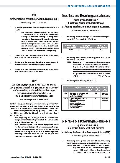 Vorschauseite 3: Beschluss des Bewertungsausschusses nach § 87 Abs. 1 Satz 1 SGB V in seiner 570. Sitzung am 15. September 2021 zur Änderung des Einheitlichen Bewertungsmaßstabes (EBM) im Zusammen…