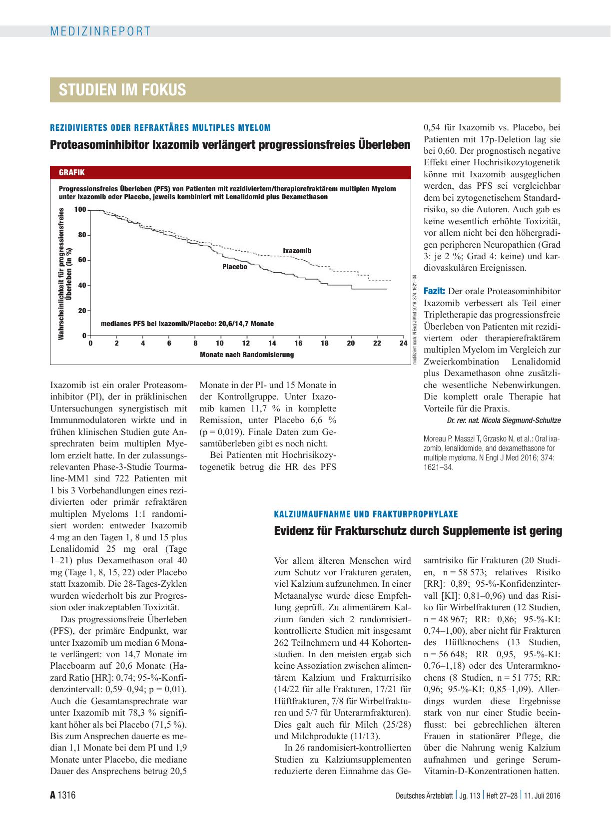 Vorschauseite 1: Kalziumaufnahme und Frakturprophylaxe: Evidenz für Frakturschutz durch Supplemente ist gering