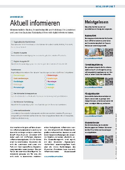 Vorschauseite 1: Ärzteblatt.de: Aktuell informieren