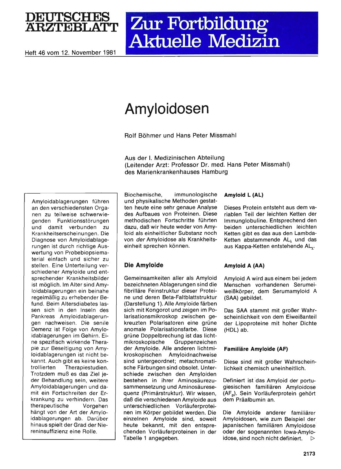 Vorschauseite 1: Amyloidosen