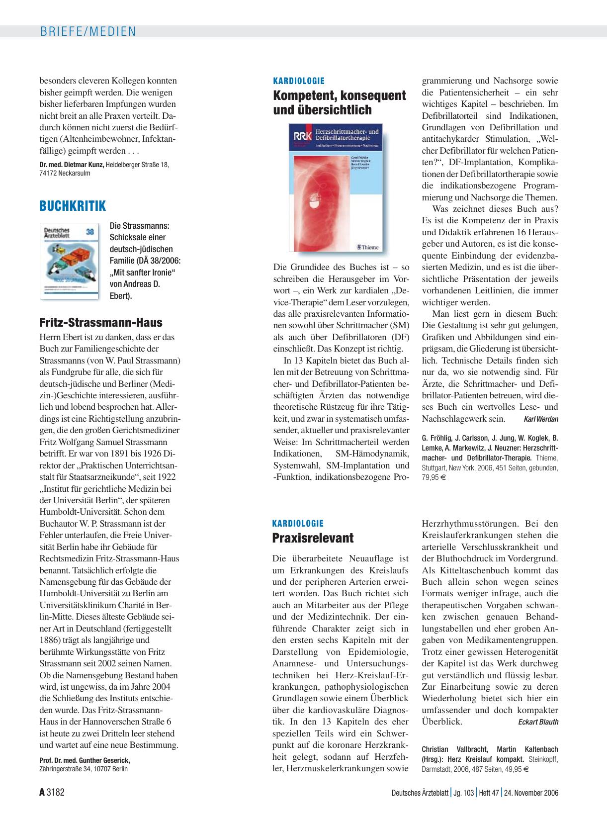 Vorschauseite 1: Herzschrittmacherund Defibrillator-Therapie