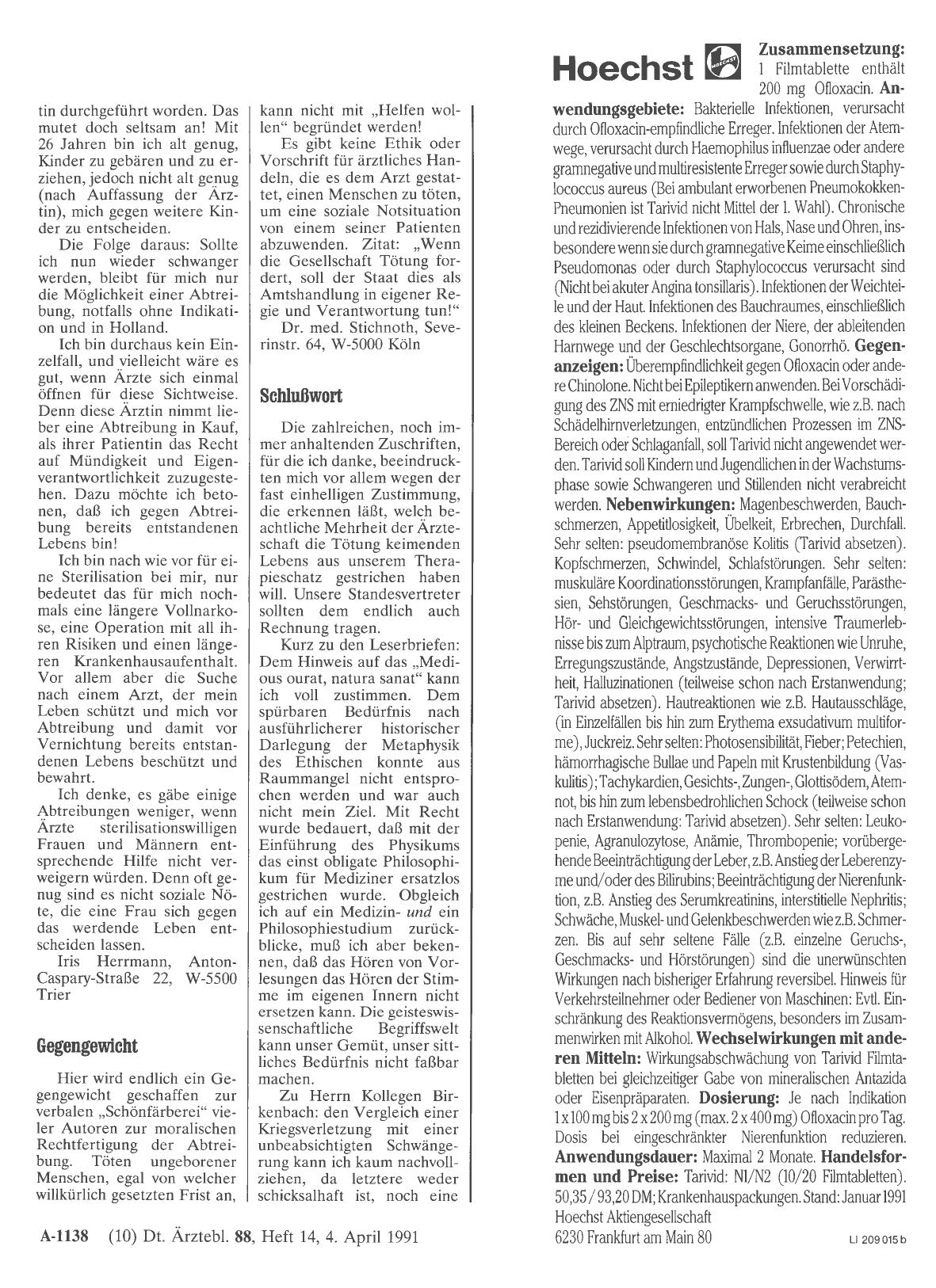 Vorschauseite 1: ETHIK: Schlußwort