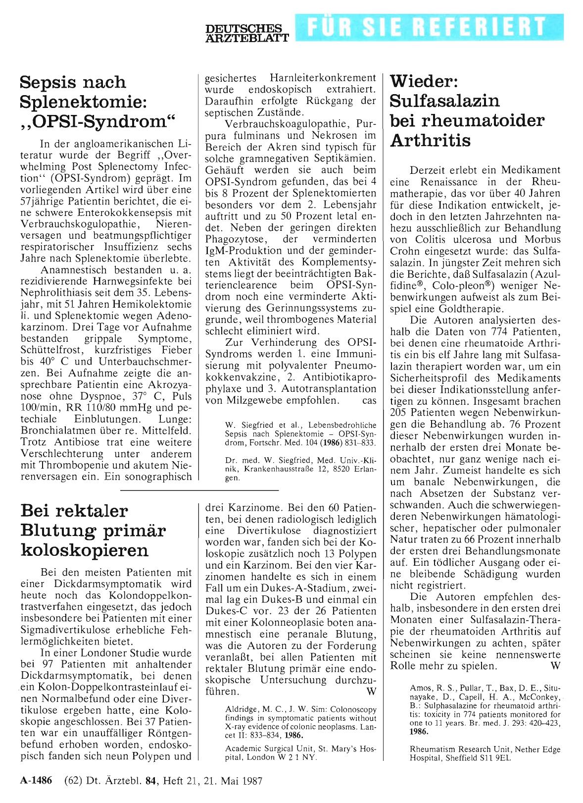 Vorschauseite 1: Bei rektaler Blutung primär koloskopieren