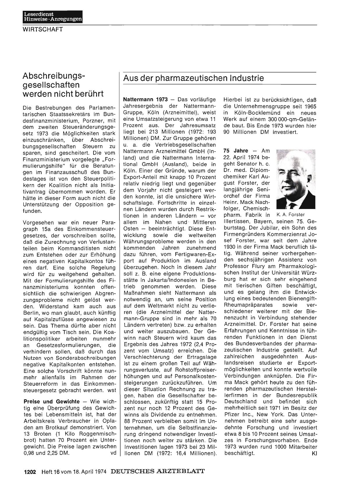 Vorschauseite 1: Abschreibungsgesellschaften werden nicht berührt