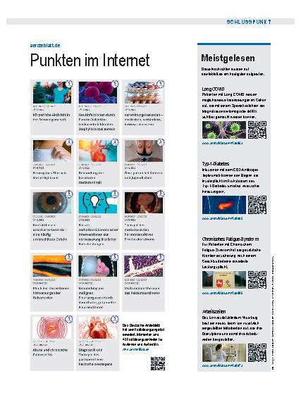 Vorschauseite 1: aerzteblatt. de: Punkten im Internet