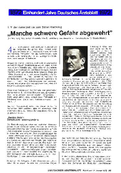 Vorschauseite 1: I. In der Kaiserzeit bis zum Ersten Weltkrieg „Manche schwere Gefahr abgewehrt"