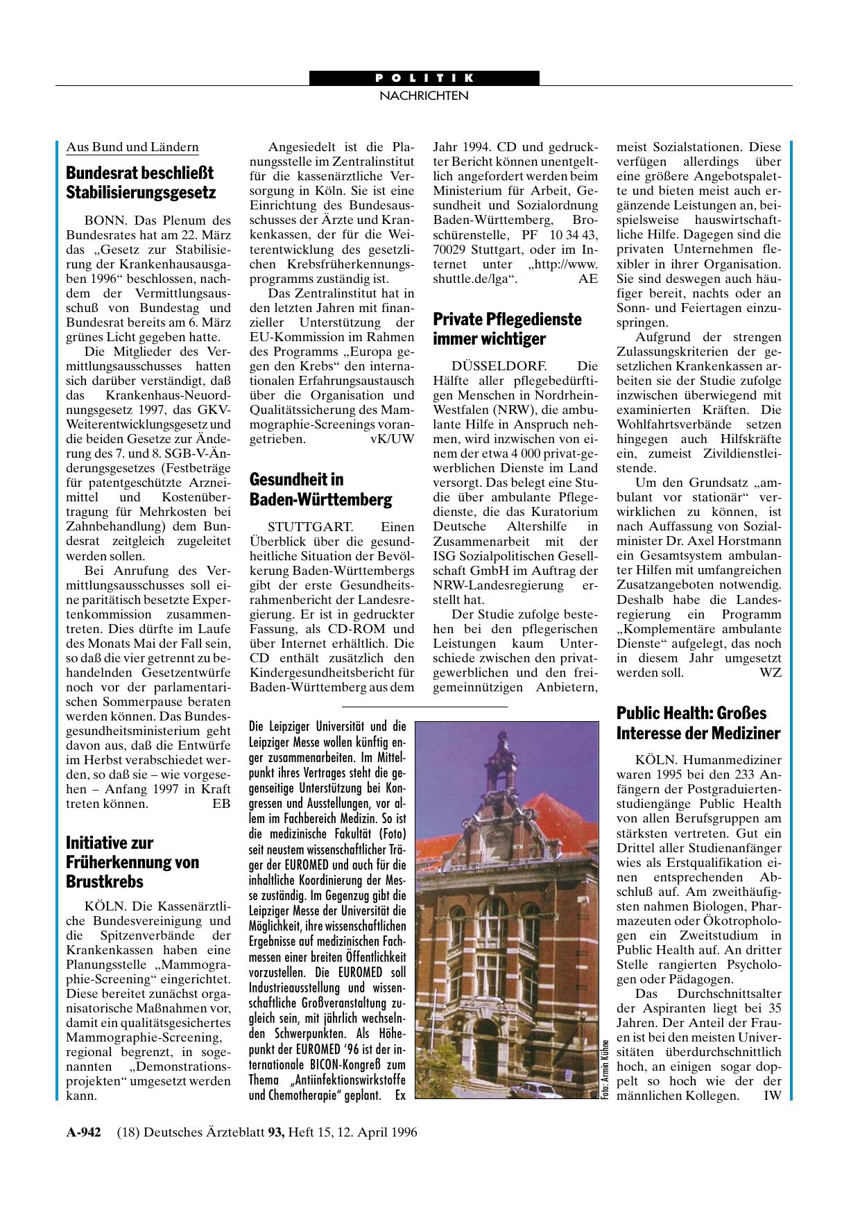 Vorschauseite 1: Private Pflegedienste immer wichtiger