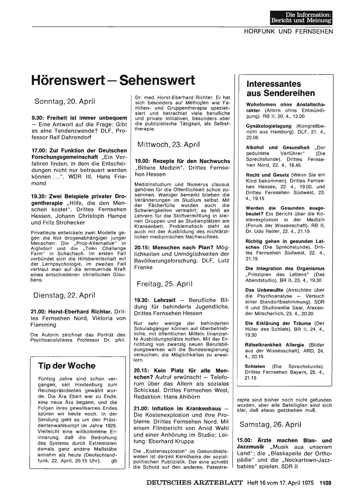 Vorschauseite 1: Hörenswert — Sehenswert