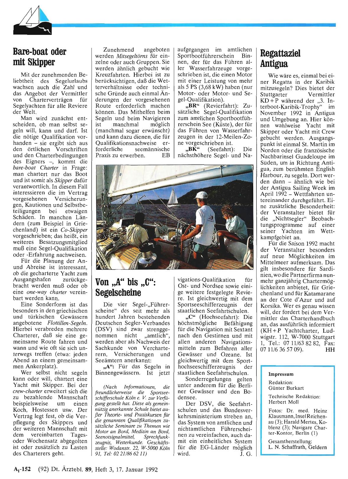 Vorschauseite 1: Von „A“ bis „C“: Segelscheine