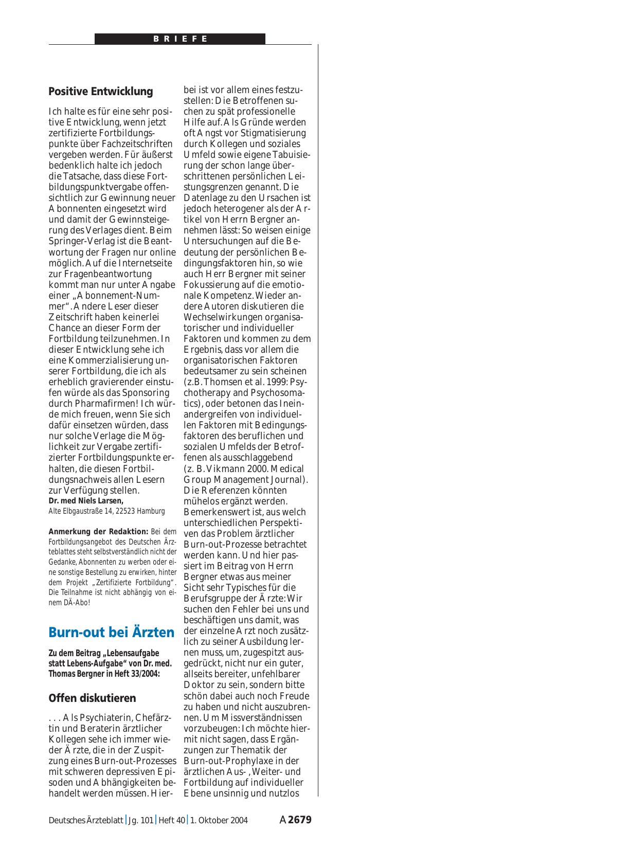 Vorschauseite 1: Fortbildung: Positive Entwicklung