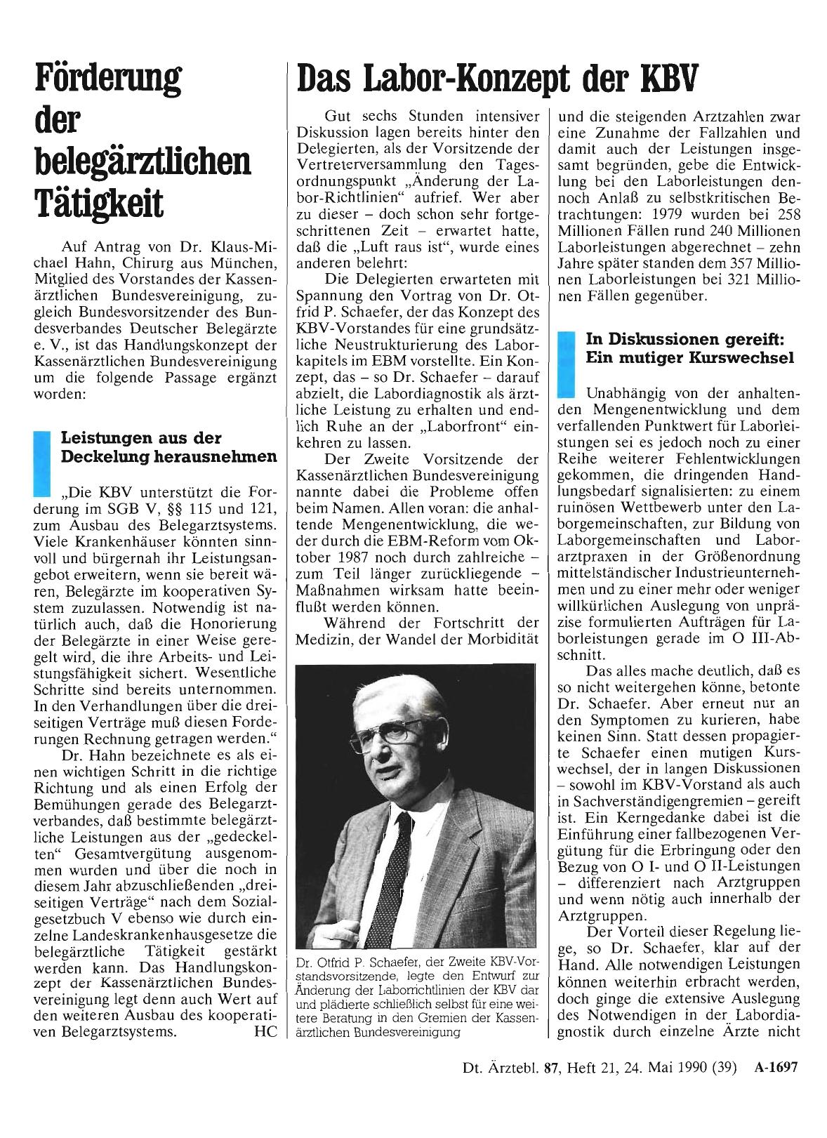 Vorschauseite 1: Das Labor-Konzept der KBV