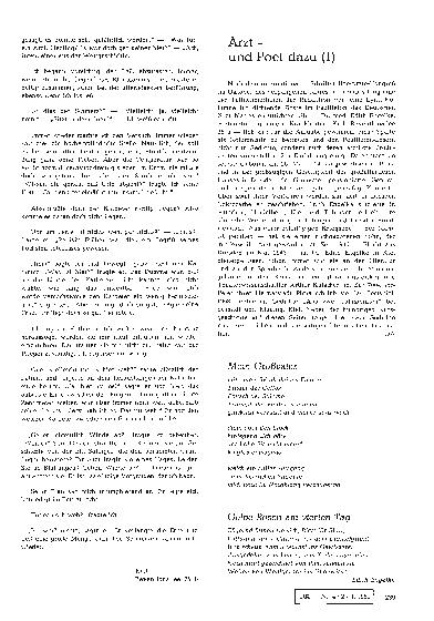 Vorschauseite 1: Arzt - und Poet dazu (I)