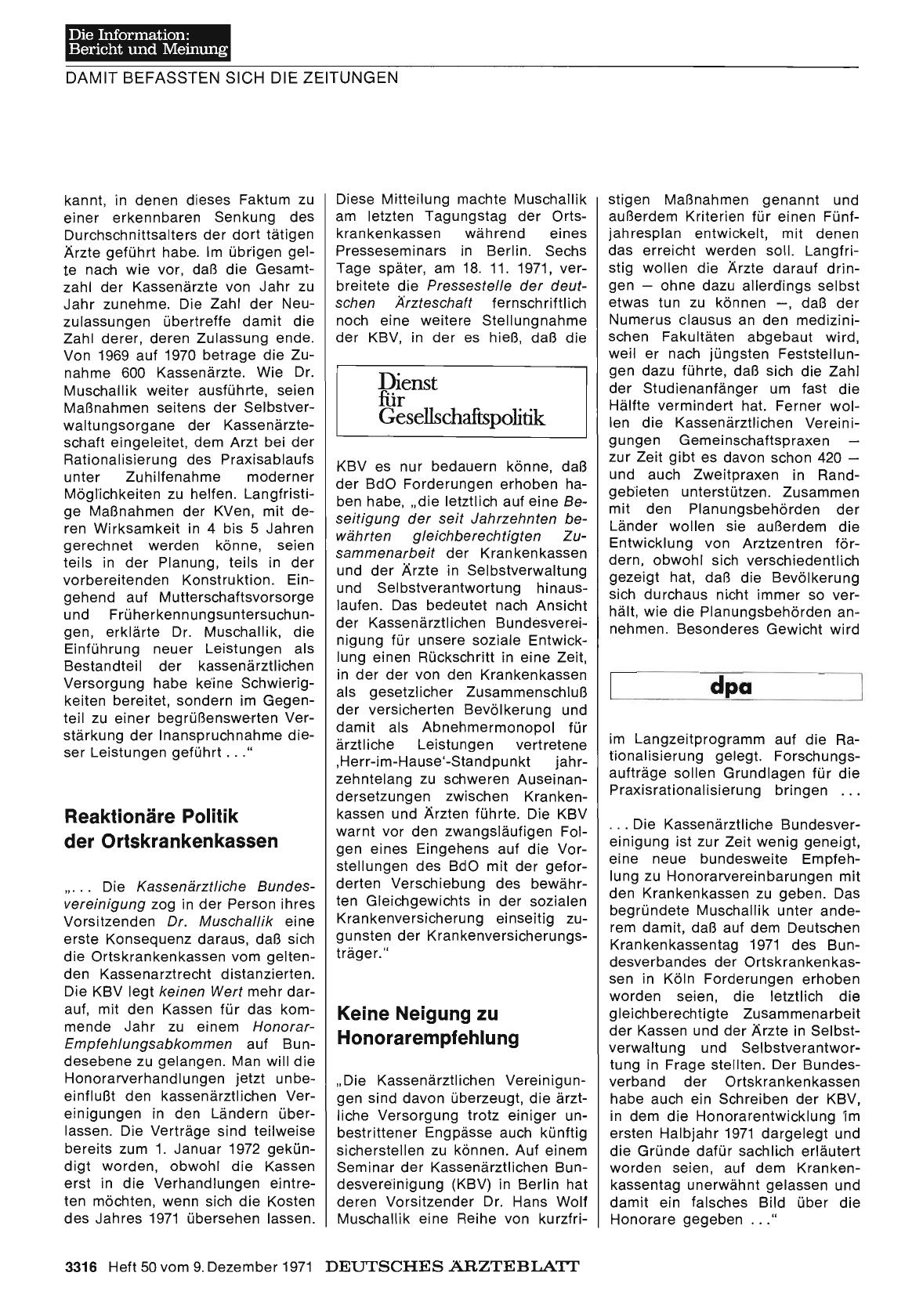Vorschauseite 1: Keine Neigung zu Honorarempfehlung