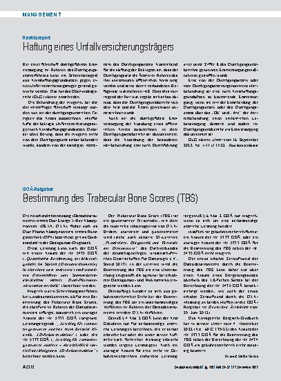 Vorschauseite 1: Rechtsreport: Haftung eines Unfallversicherungsträgers