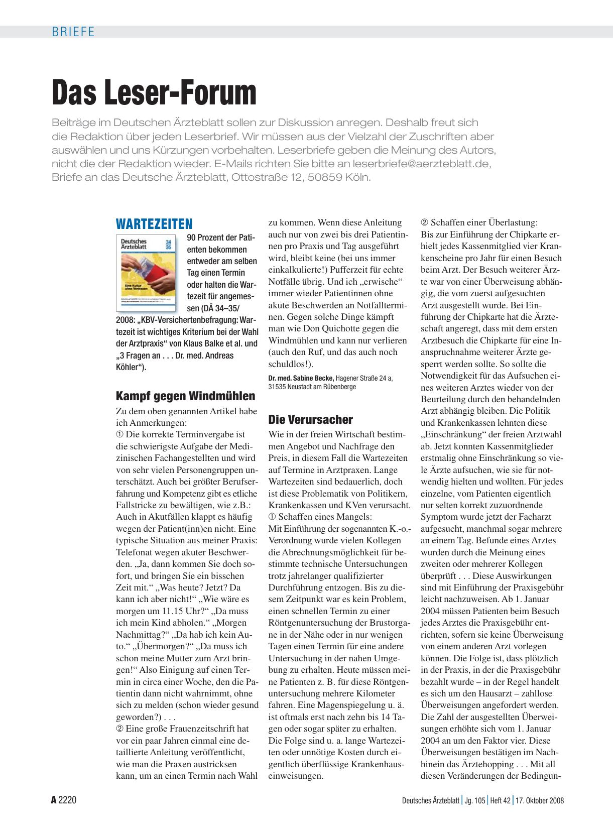 Vorschauseite 1: Wartezeiten: Die Verursacher