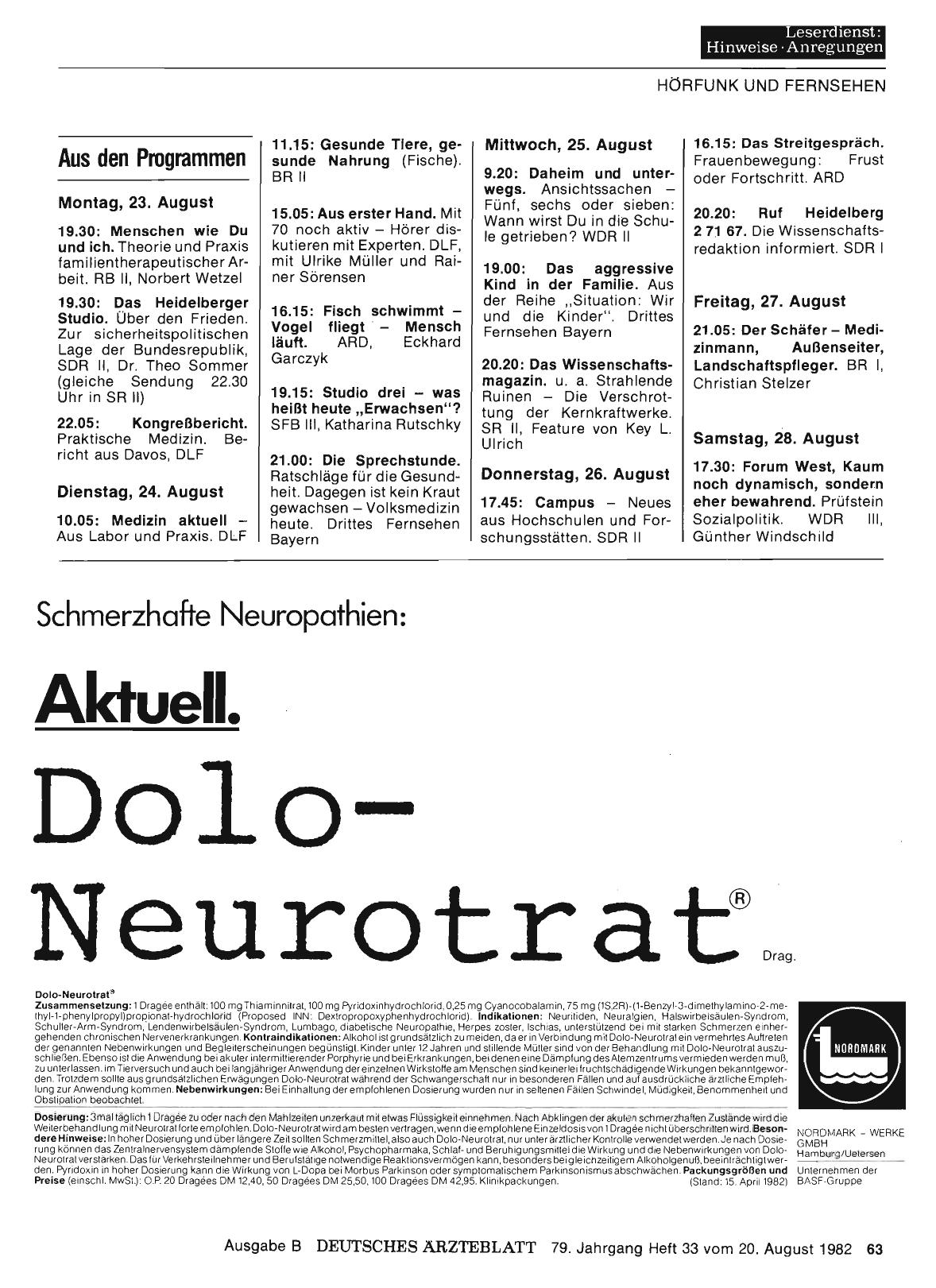 Vorschauseite 1: Aus den Programmen