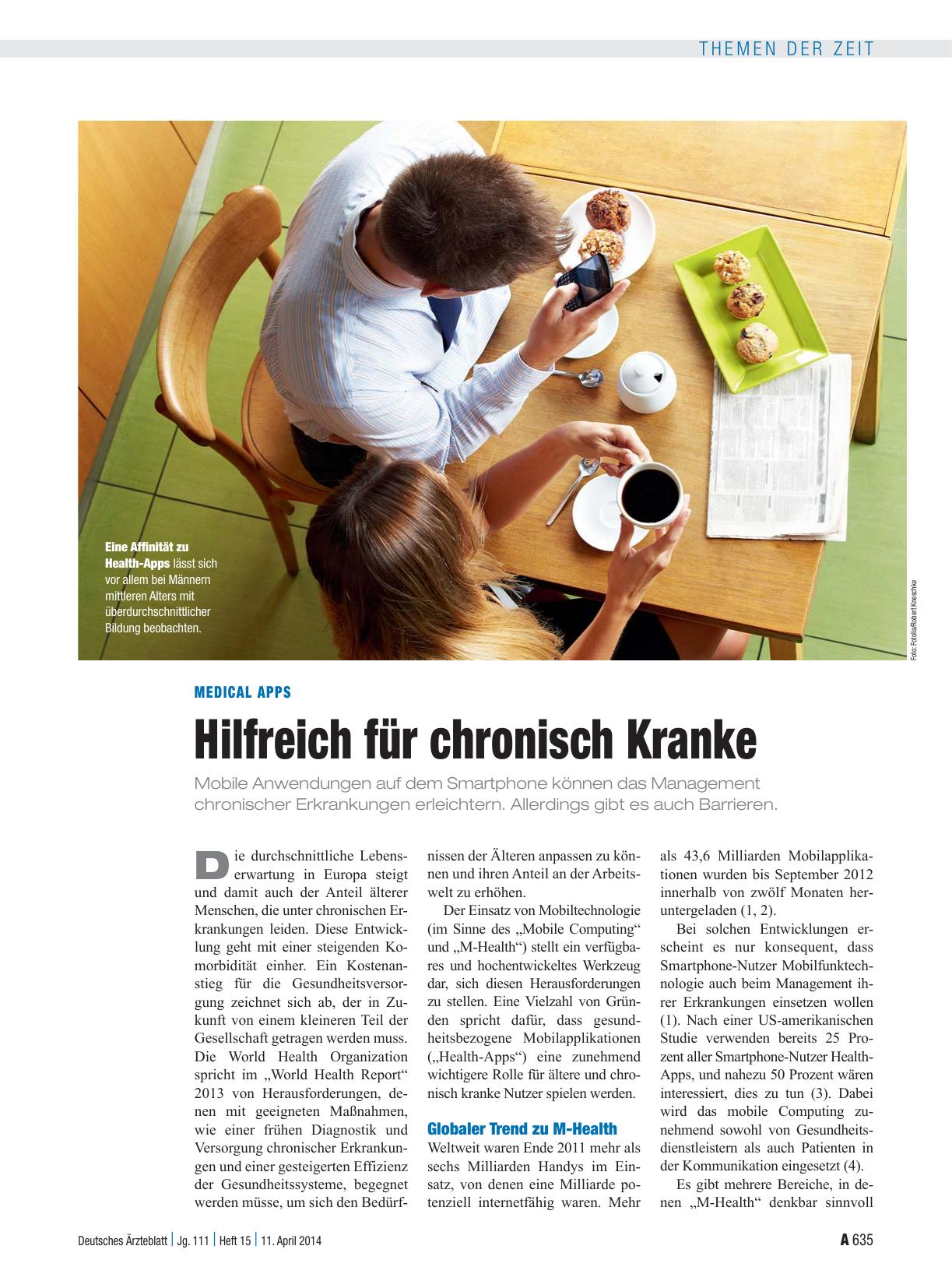 Vorschauseite 1: Medical Apps: Hilfreich für chronisch Kranke