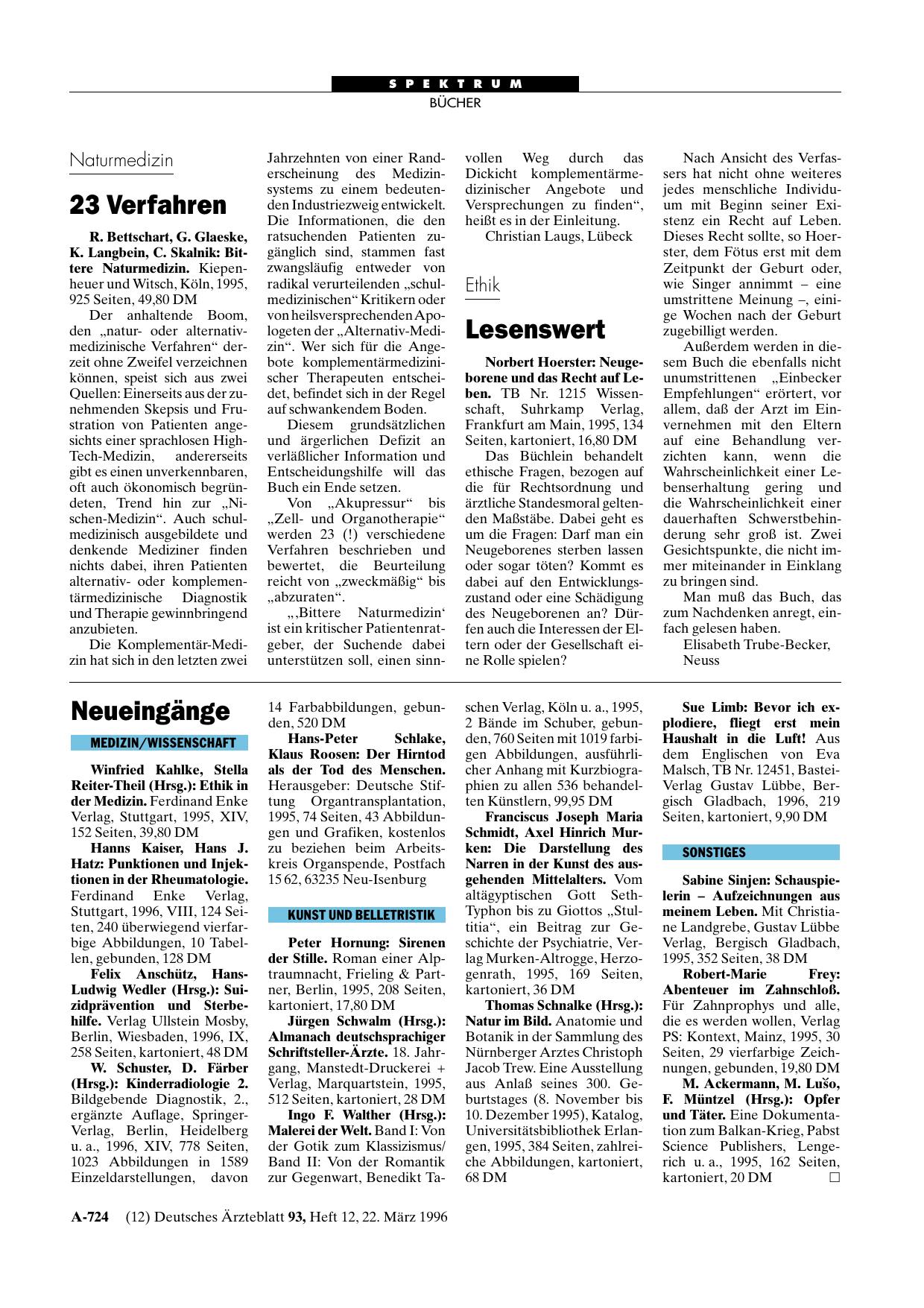 Vorschauseite 1: Neugeborene und das Recht auf Leben