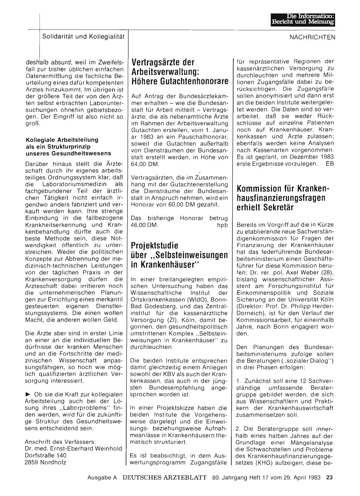 Vorschauseite 1: Kommission für Krankenhausfinanzierungsfragen erhielt Sekretär