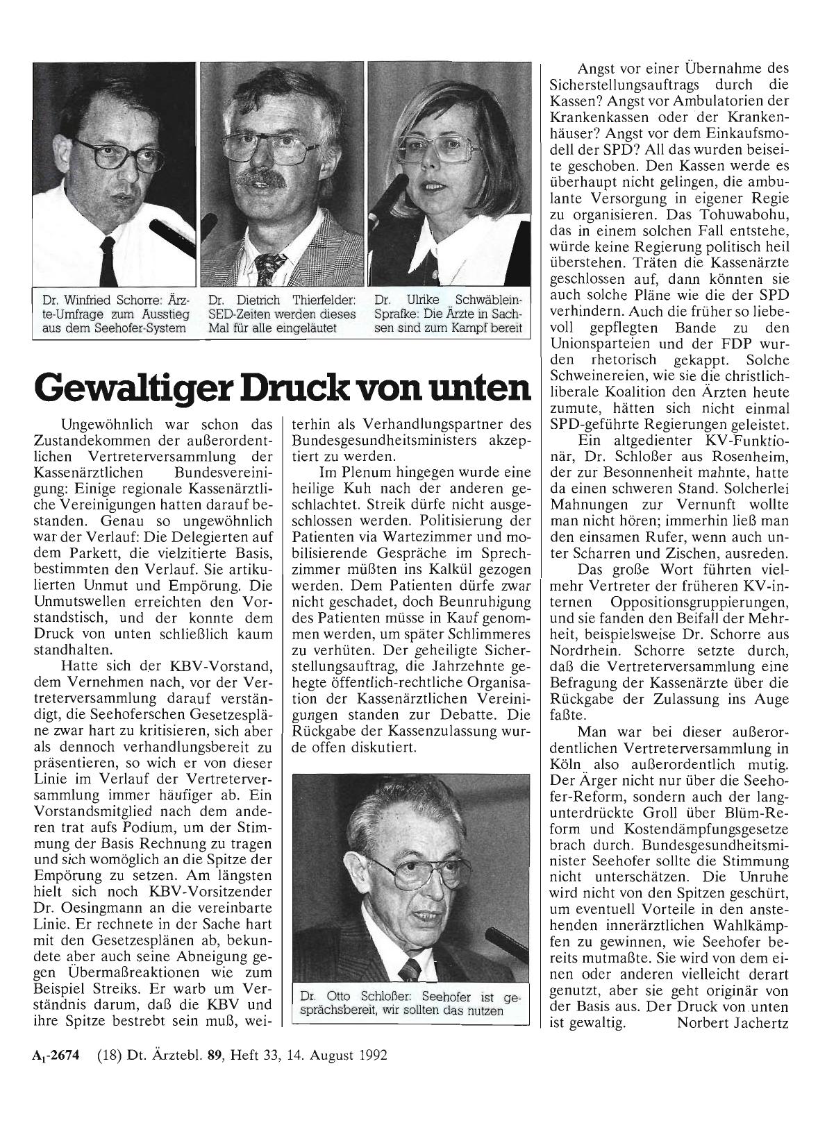 Vorschauseite 1: Gewaltiger Druck von unten