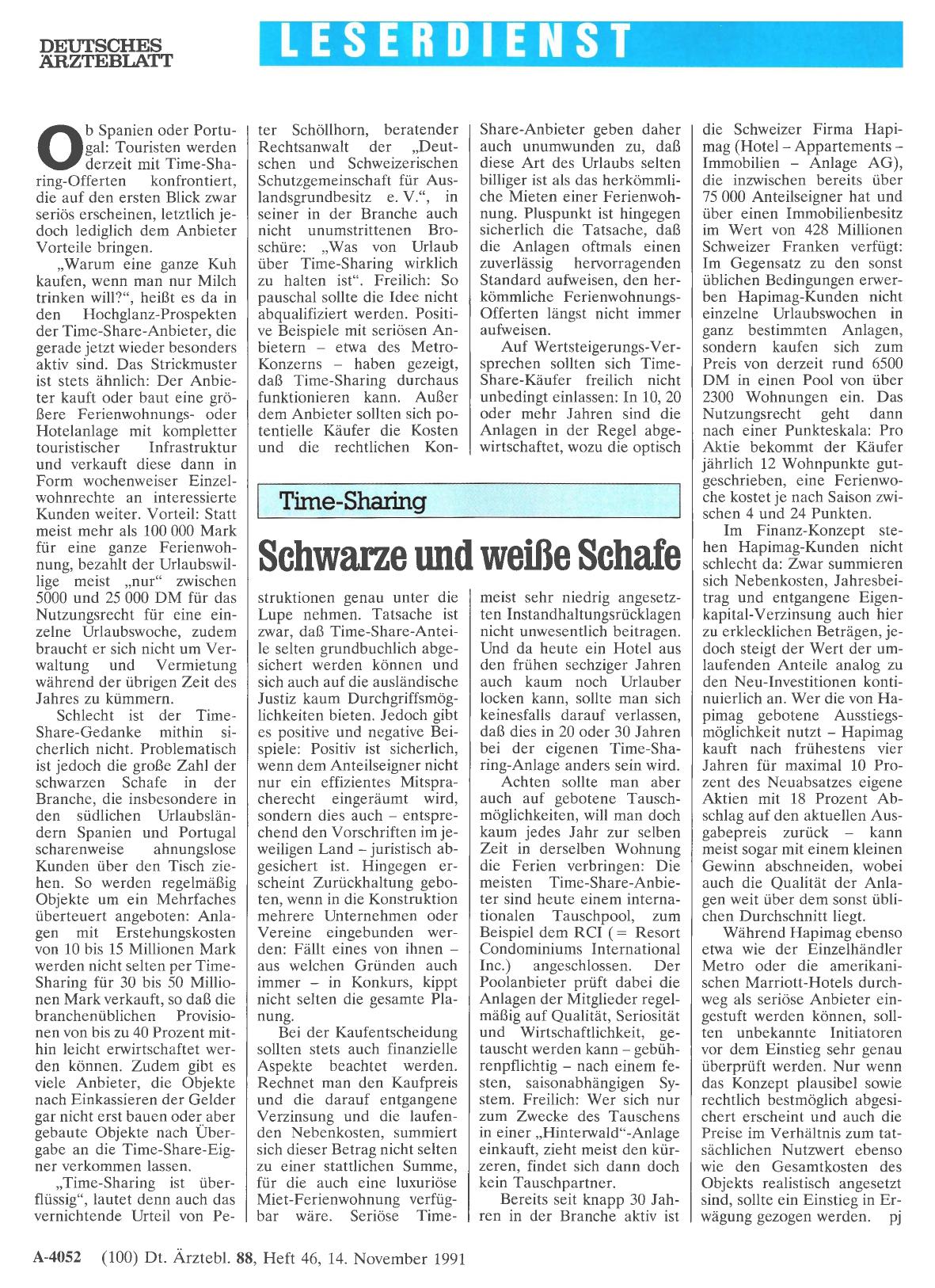 Vorschauseite 1: Time-Sharing: Schwarze und weiße Schafe