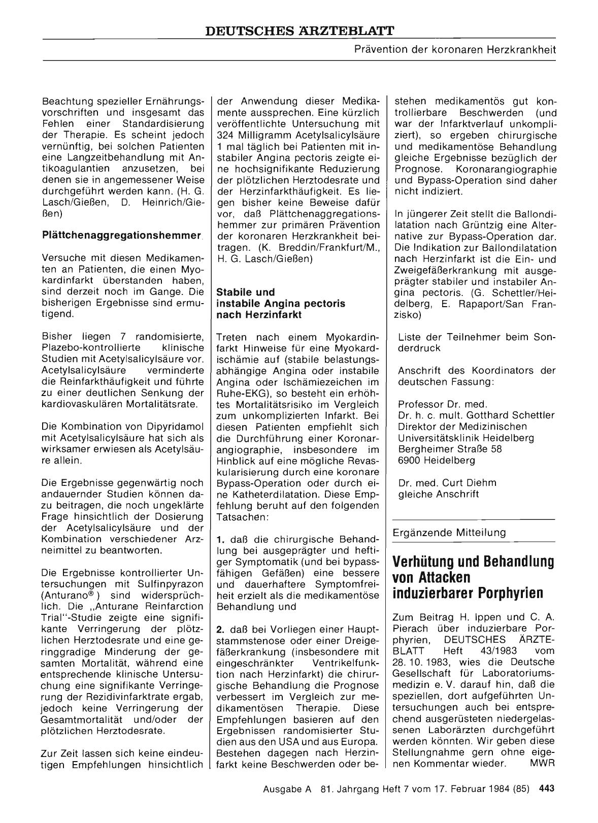 Vorschauseite 1: Verhütung und Behandlung von Attacken induzierbarer Porphyrien