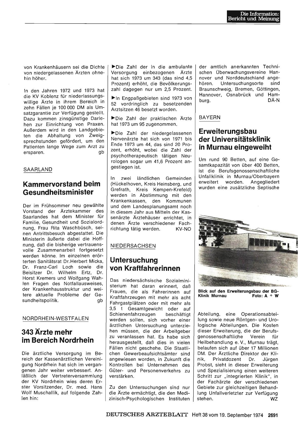 Vorschauseite 1: Bayern: Erweiterungsbau der Universitätsklinik in Murnau eingeweiht