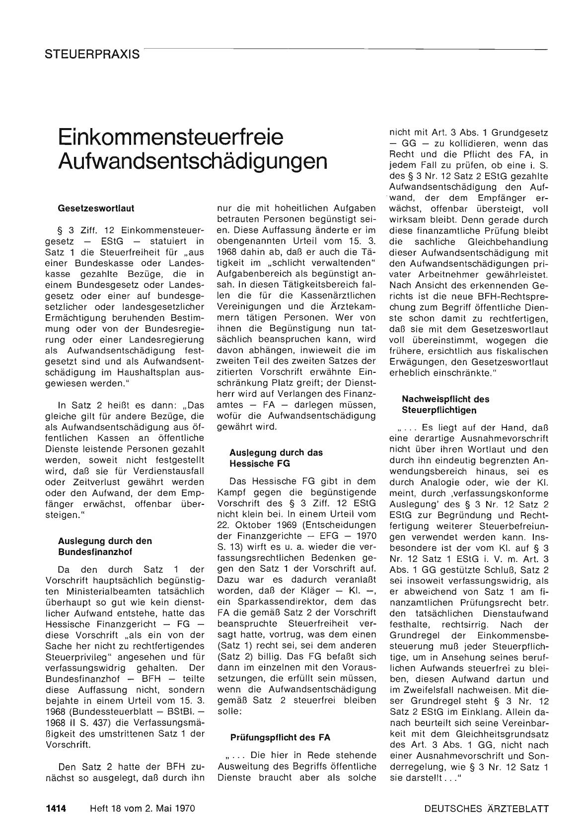 Vorschauseite 1: Einkommensteuerfreie Aufwandsentschädigungen