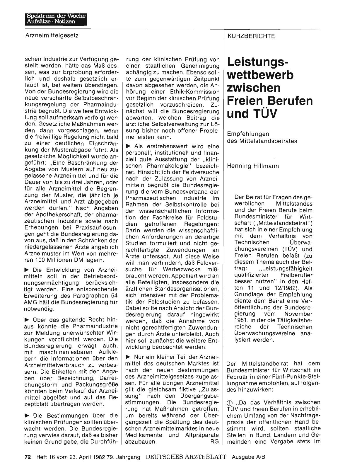 Vorschauseite 1: Leistungswettbewerb zwischen Freien Berufen und TÜV