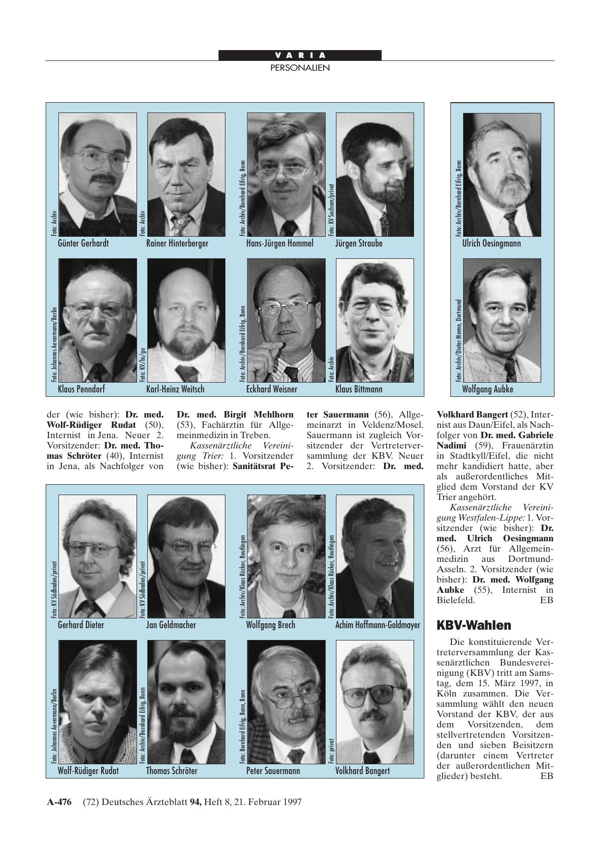 Vorschauseite 1: KBV-Wahlen