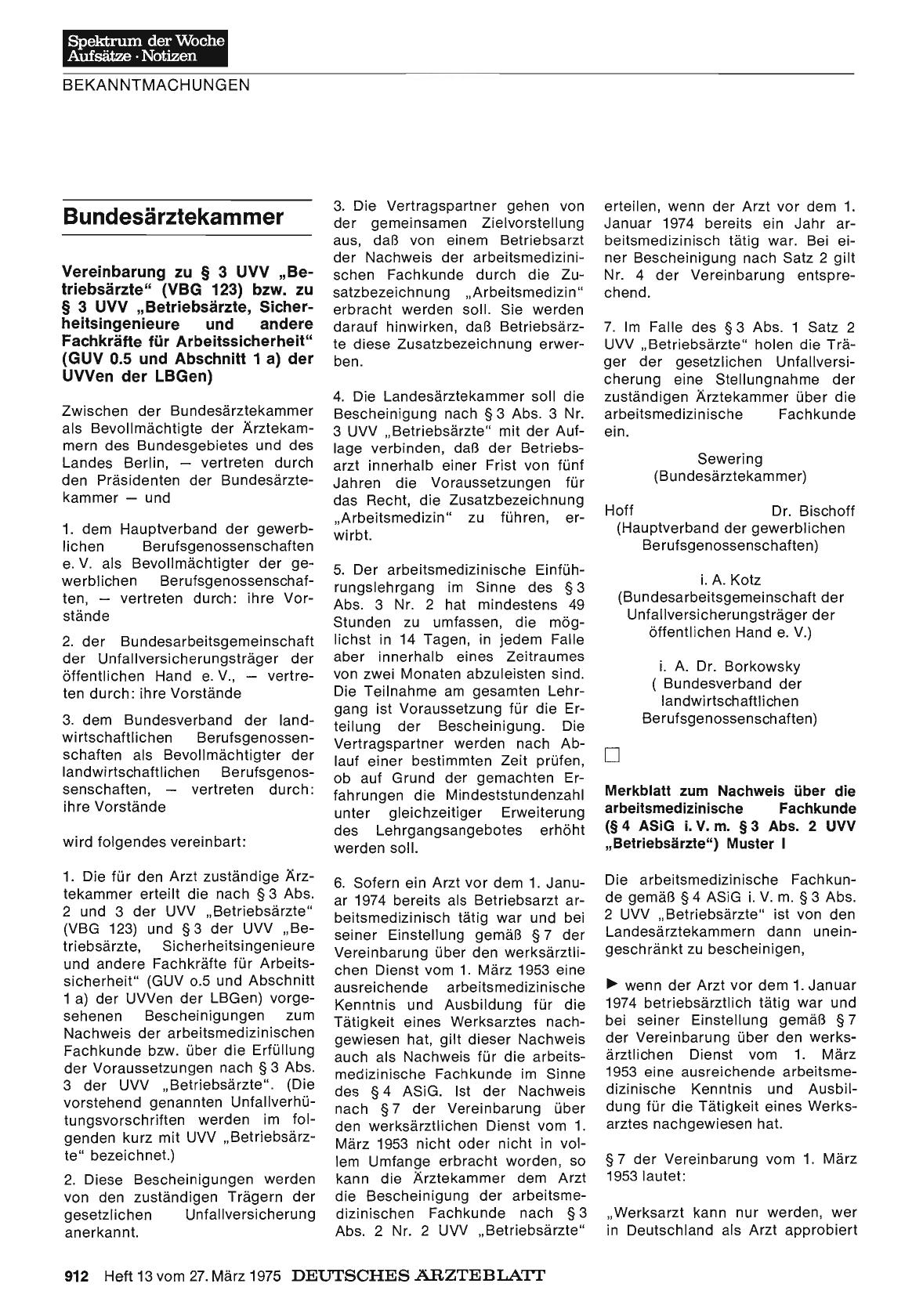 Vorschauseite 1: Bundesärztekammer