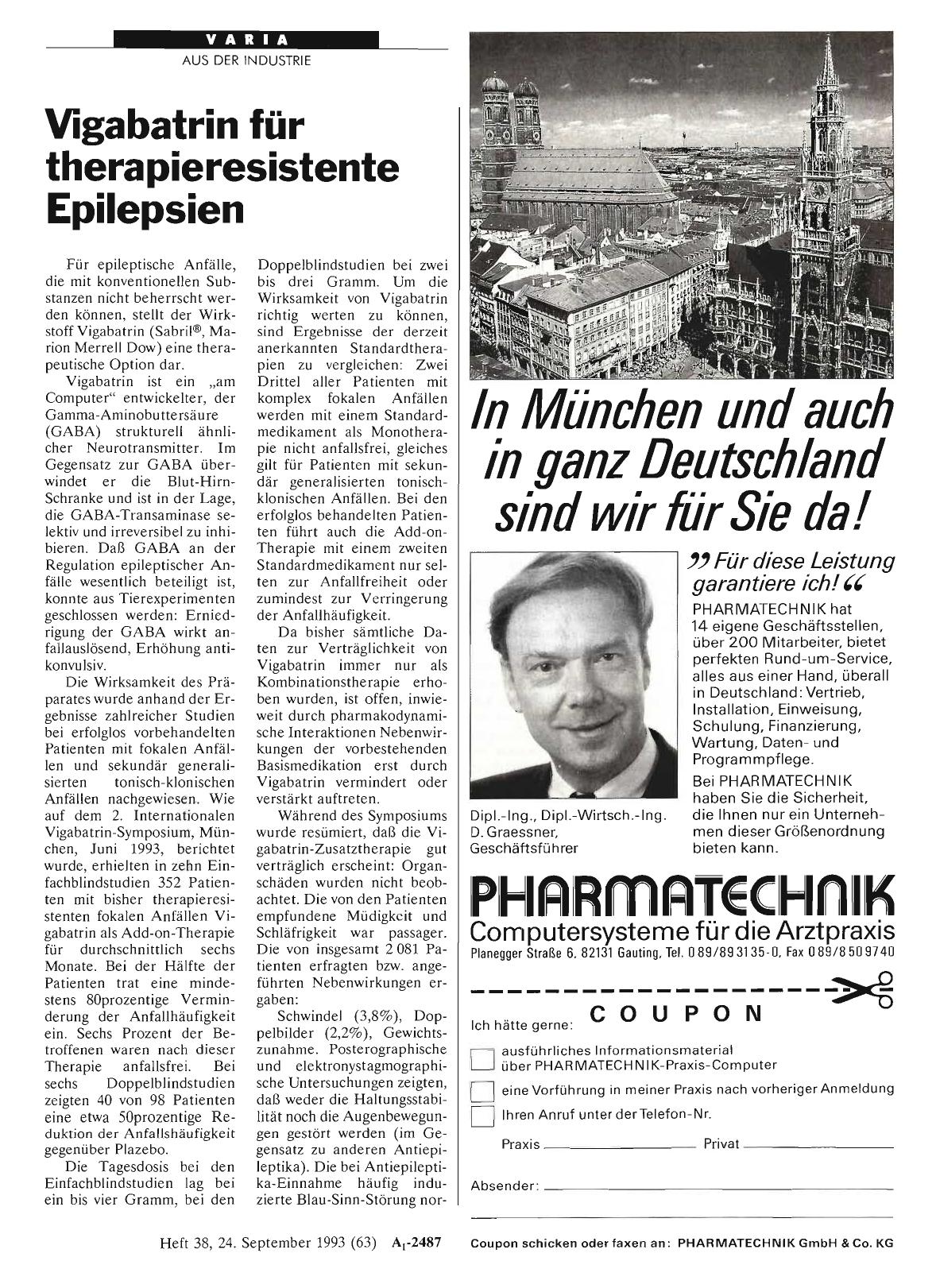 Vorschauseite 1: Vigabatrin für therapieresistente Epilepsien